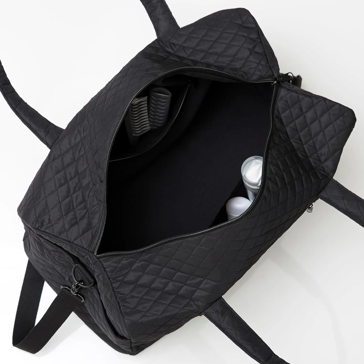 Personalization Universe Embroidered Initial Quilted Duffel Bag