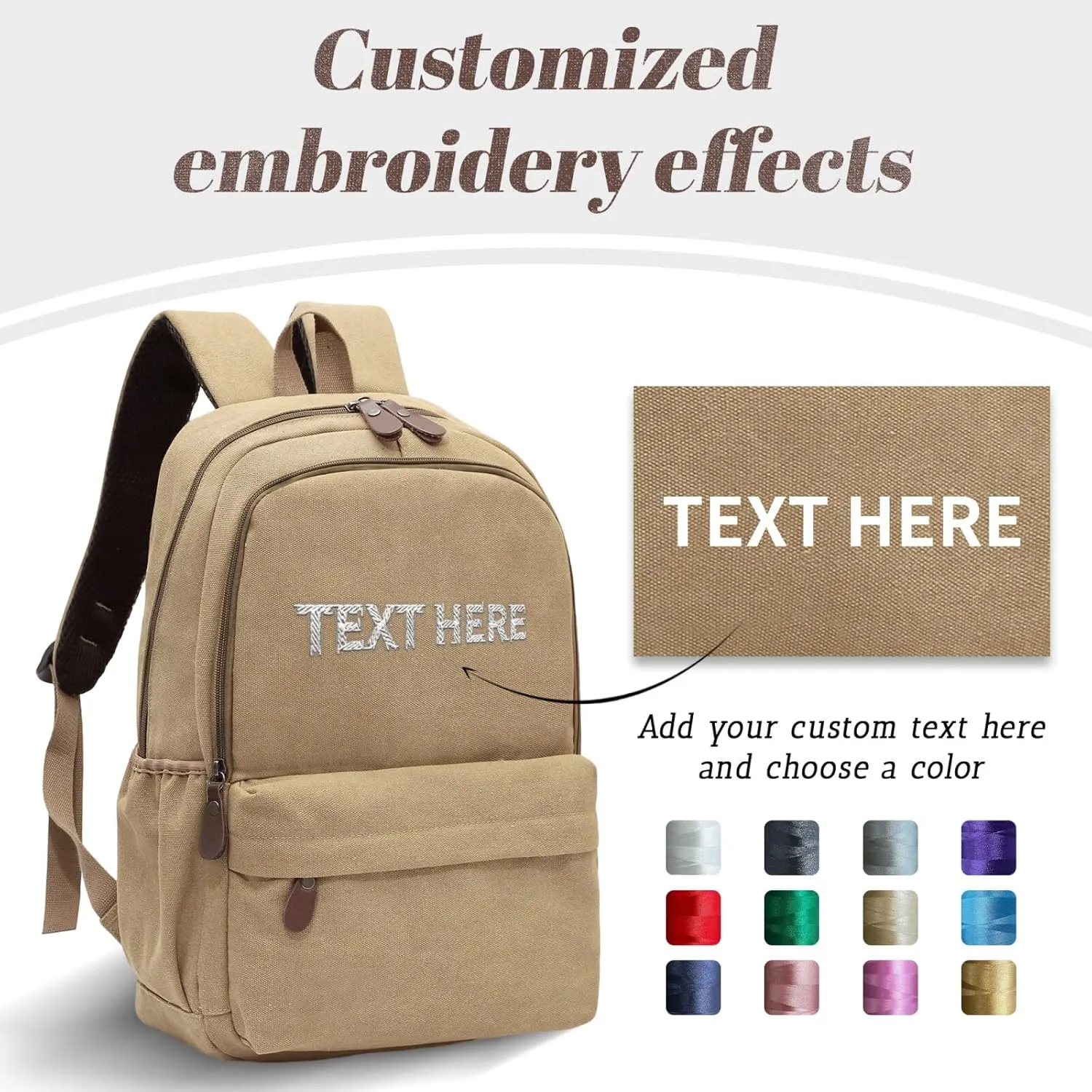 Personalized Backpack Custom Backpack Embroidered Oxford Cloth Fabric for Boys and Girls