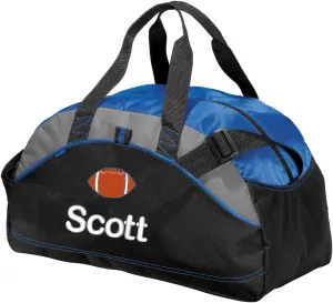 Personalized Football Duffel Bag, Men and Women, Custom Sport Bag with Monogrammed Name, Royal Blue