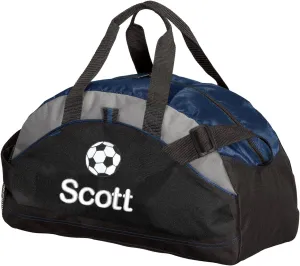 Personalized Soccer Duffel Bag, Men and Women, Sport Bag with Monogrammed Name, Navy