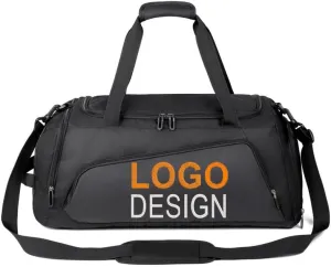 Personalized Sport Duffel Bag Dry Wet Separated Gym Bag Custom Embroidered Monogrammed Travel Duffel with Name Text Logo