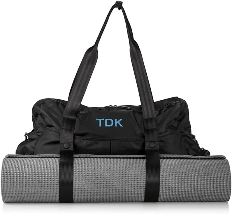 Personalized Sports Duffel Bag with Embroidered Initials, Nylon Duffel Bag, Personalized Gym Bag