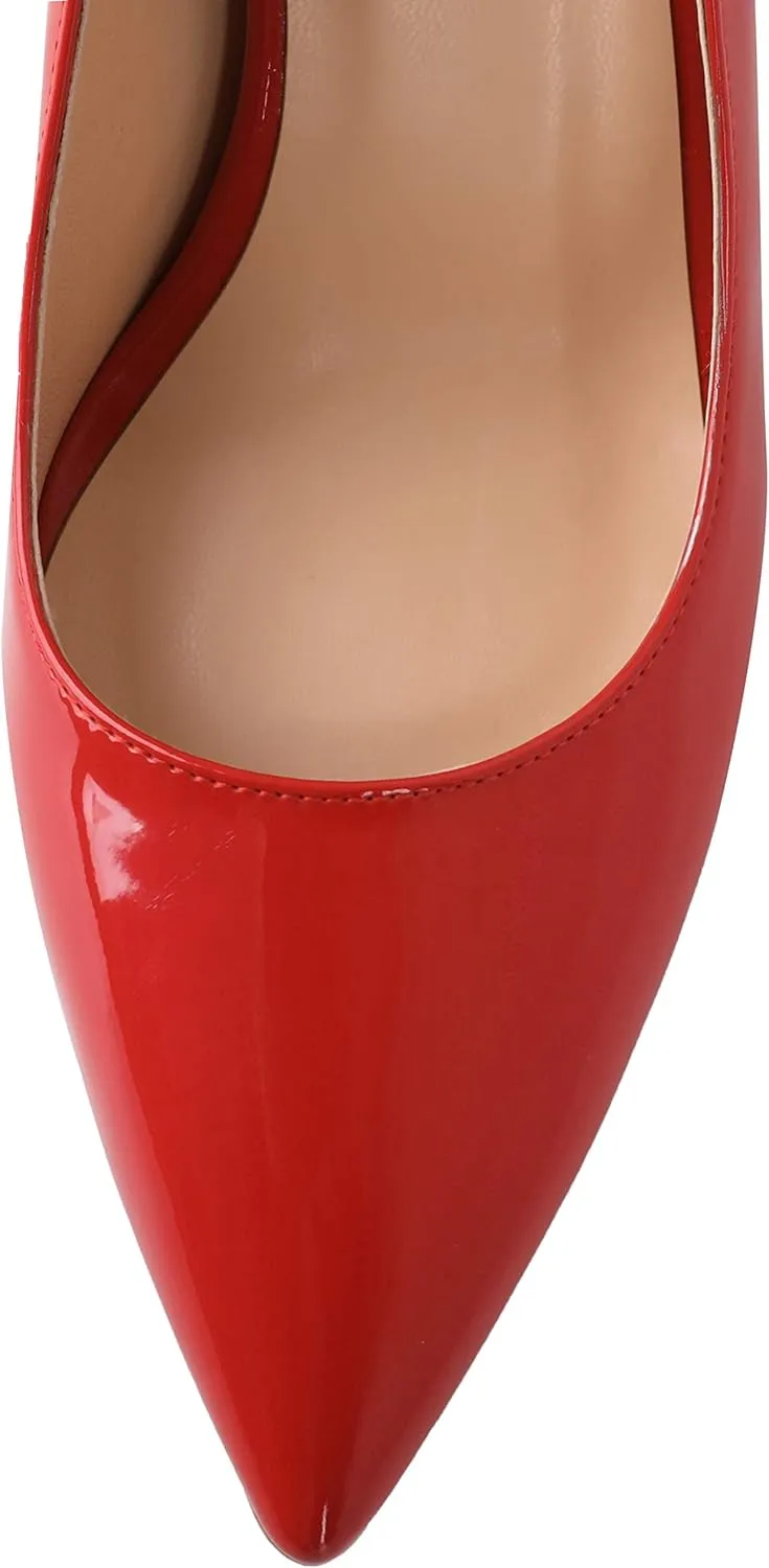 Petit Cadeau Lavinia - Women's Elegant & Sexy Pointed Toe Slip on Pumps with 4" Stiletto High Heels. Handmade to Perfection.