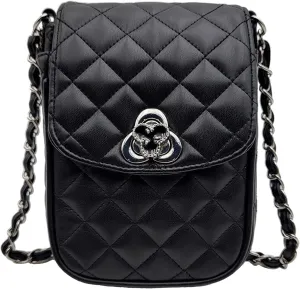 Phone Crossbody Bags for Women Small Vegan Leather Mini Shoulder Wallet Card Quilted Purse
