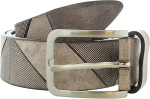 Pierre Cardin Distressed Light Brown Classic Silver D-Ring Adjustable Belt Adjustable Mens Belt-38 for Mens