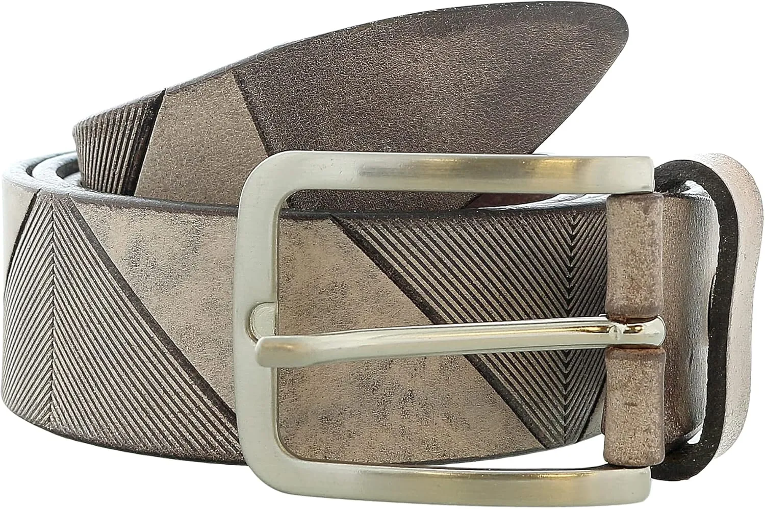Pierre Cardin Distressed Light Brown Classic Silver D-Ring Adjustable Belt Adjustable Mens Belt-38 for Mens