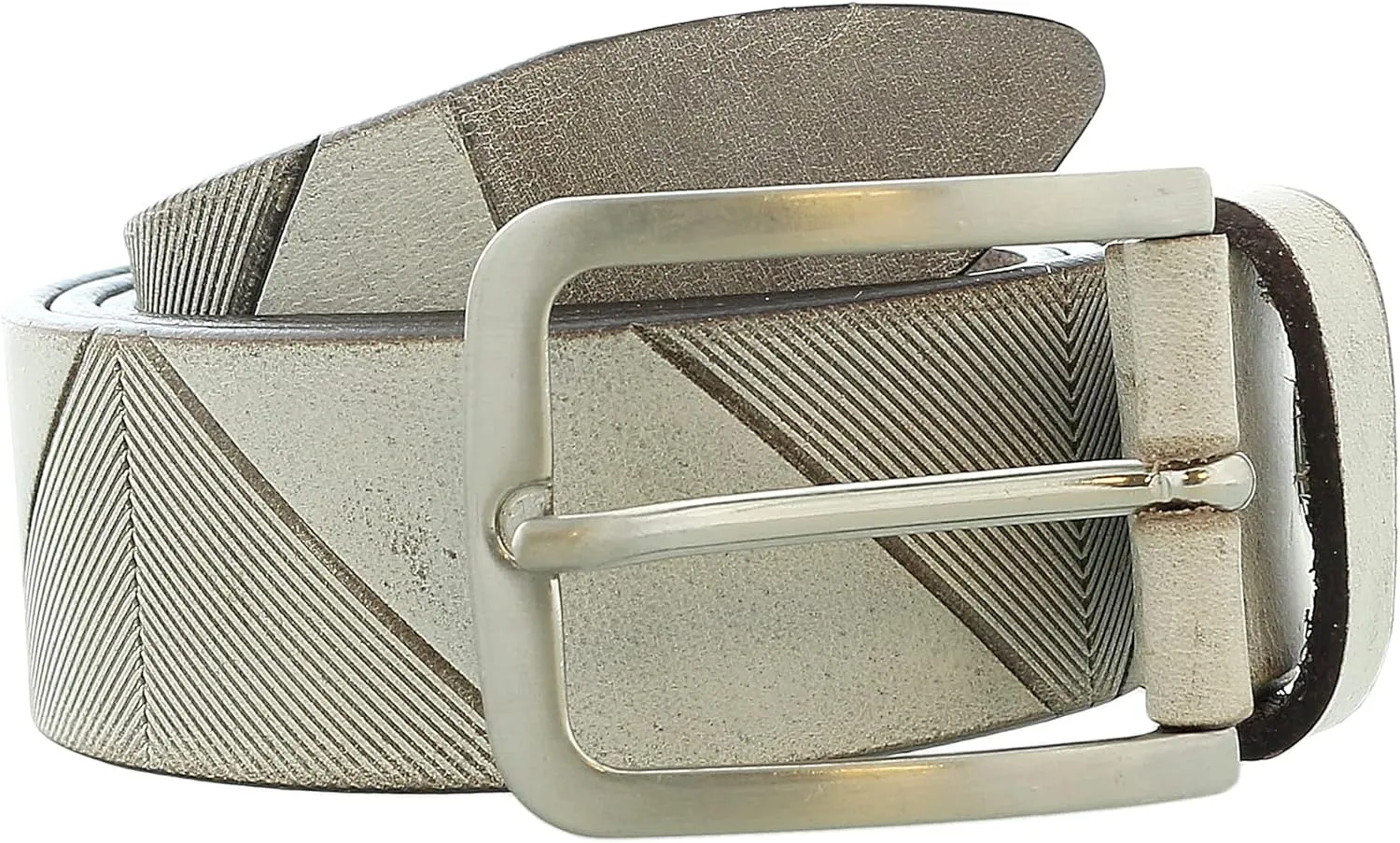 Pierre Cardin Distressed Taupe Classic Silver D-Ring Adjustable Belt Adjustable Mens Belt-32 for Mens