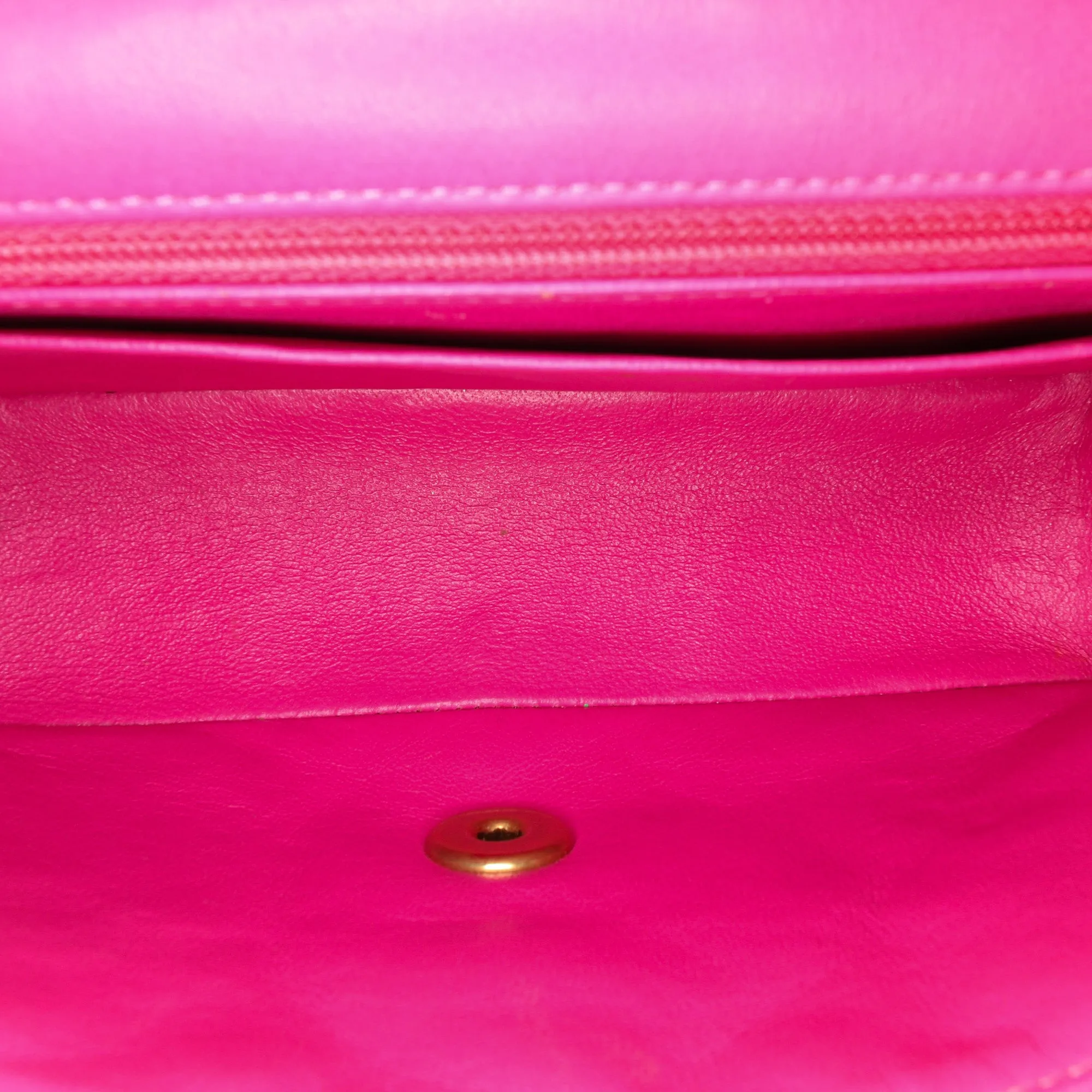 Pink Chanel Mini Rectangular Classic Chevron Lambskin Single Flap Crossbody Bag