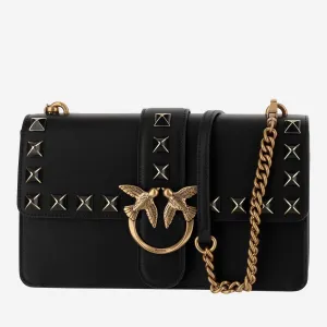 Pinko Classic Love One Bag With Enameled Studs