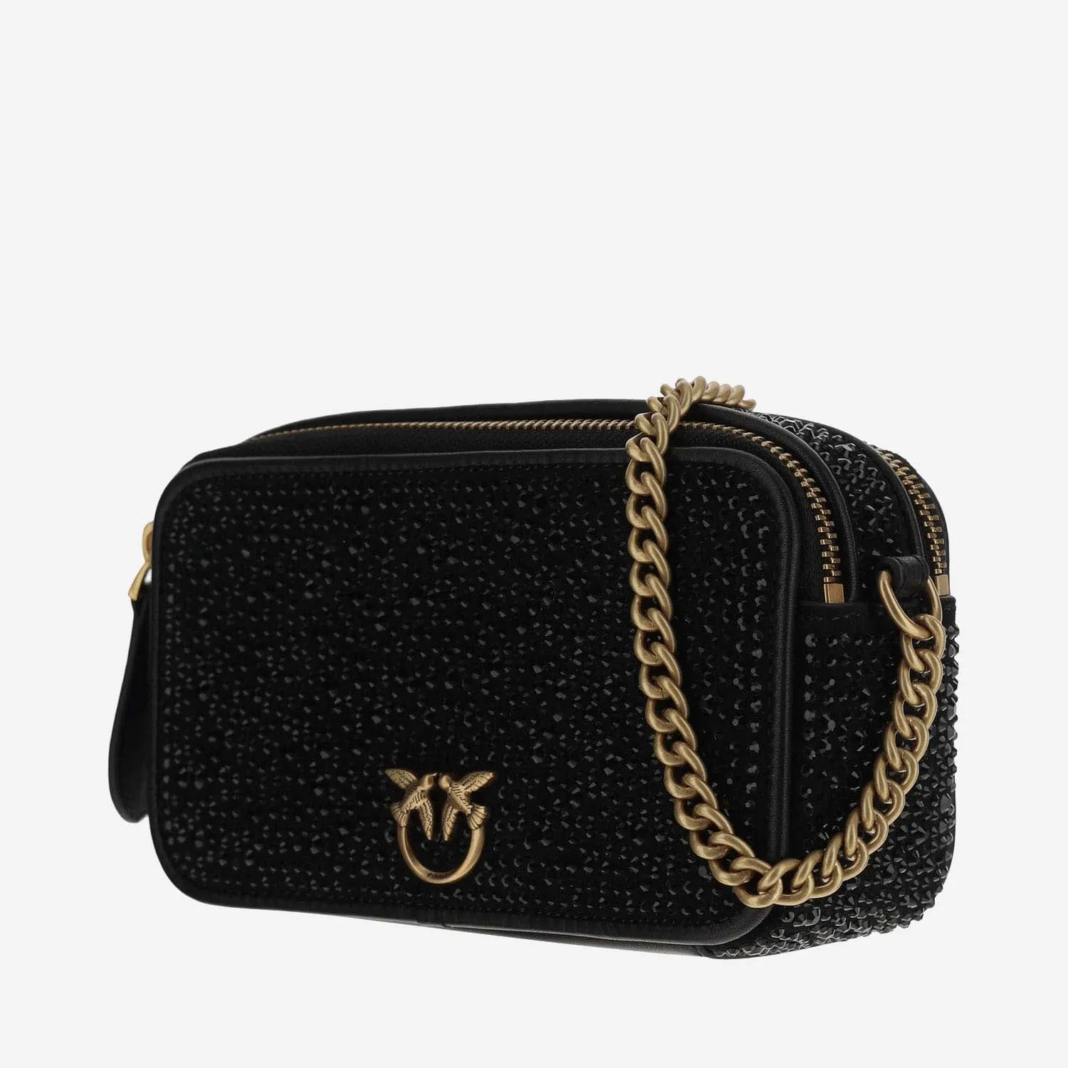 Pinko Full Rhinestone Camera Case Bag