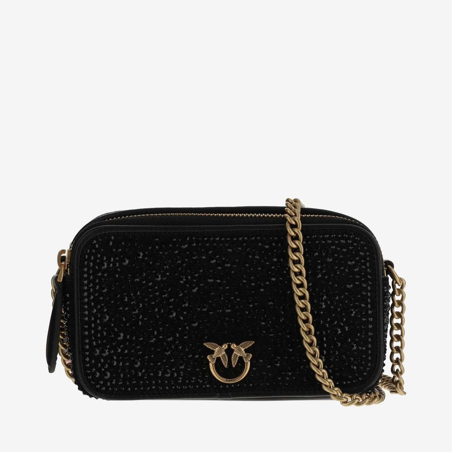 Pinko Full Rhinestone Camera Case Bag