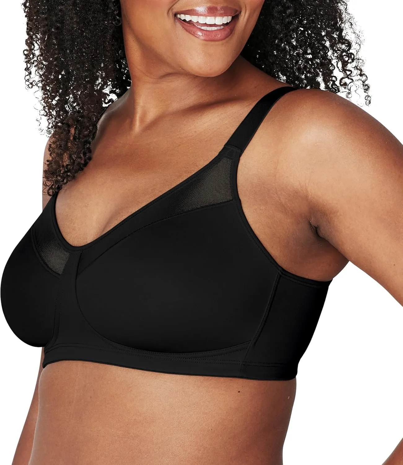 Playtex Women's Wireless Minimizer Bra, 18 Hour Plus-Size T-Shirt Bras Available, Smoothing, 4697