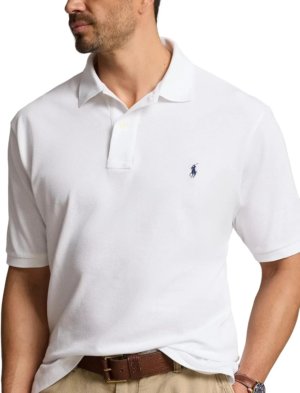 POLO RALPH LAUREN Men's Big & Tall Short Sleeve Iconic Mesh Polo Shirt