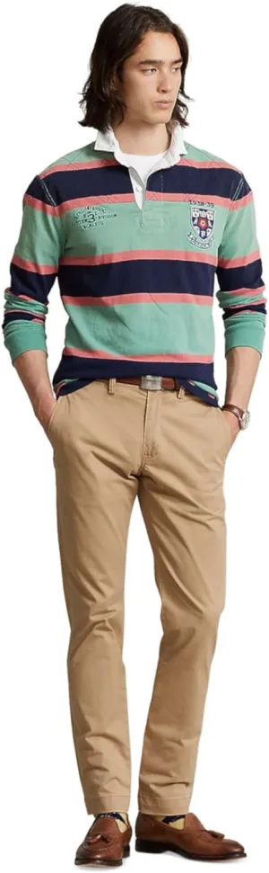 POLO RALPH LAUREN Men's Classic Fit Striped Jersey Rugby Shirt