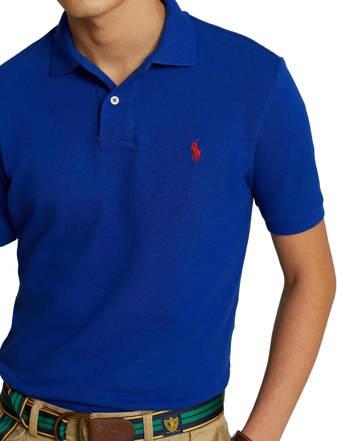 POLO RALPH LAUREN Men's Custom Slim Fit Iconic Mesh Polo