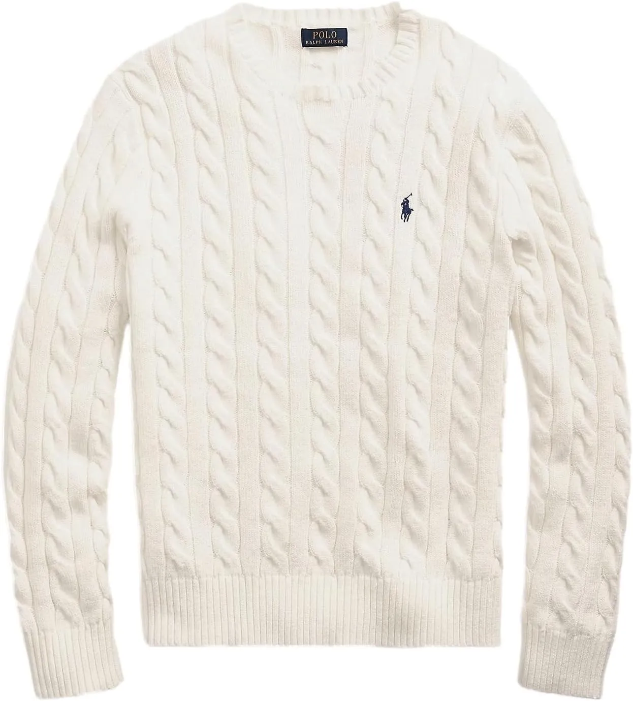 POLO RALPH LAUREN Men's Iconic Cable Knit Cotton Pullover Sweater