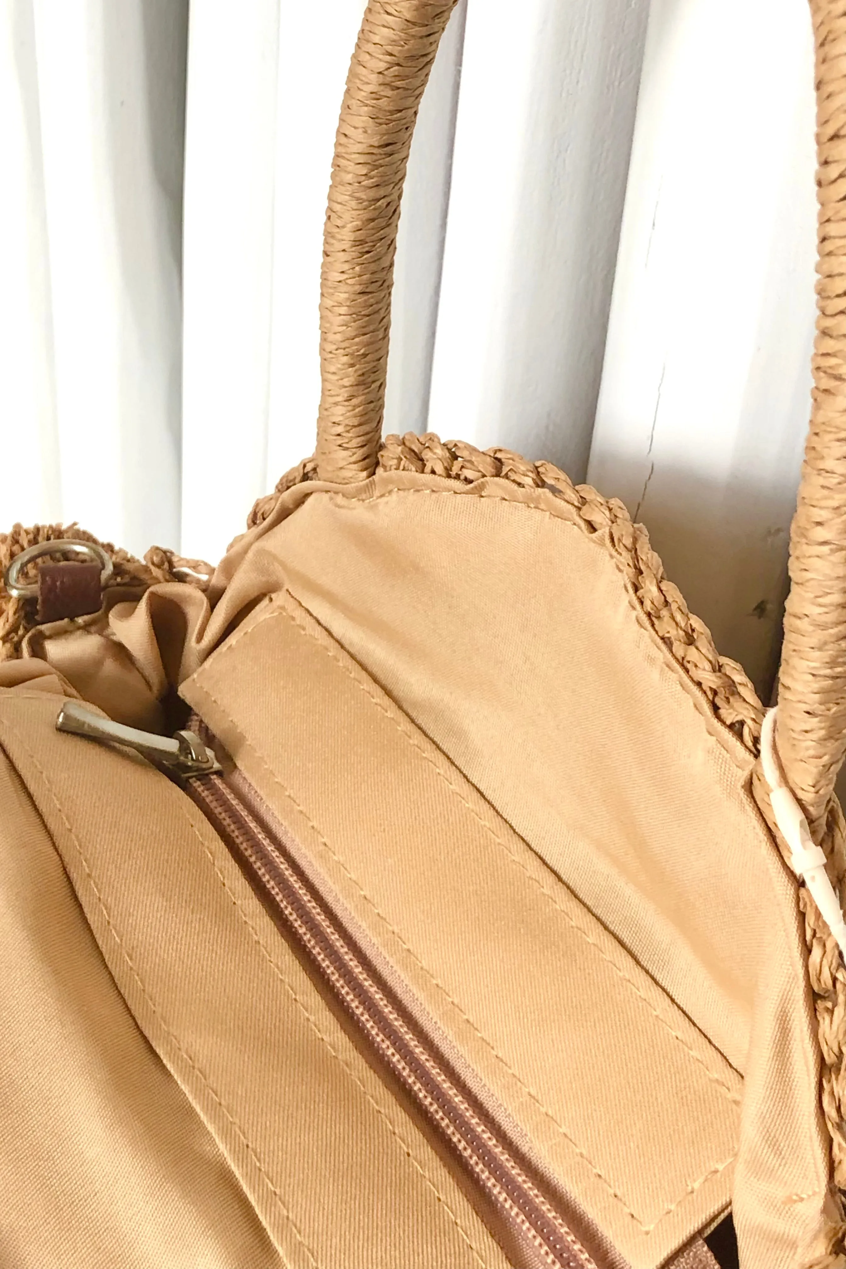 Pom Pom Round Crossbody Handle Bag