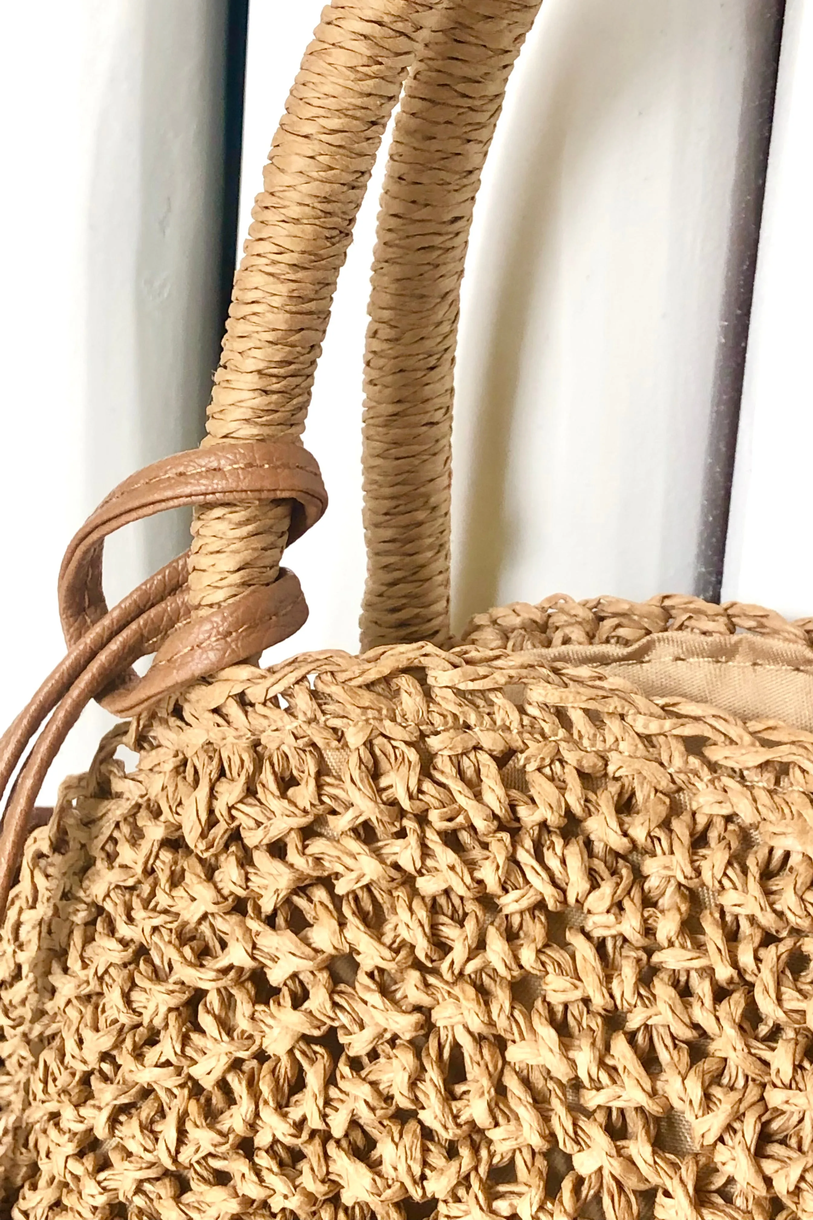 Pom Pom Round Crossbody Handle Bag