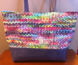 PREORDER Rainbow Stockinette Basic Tote Bag