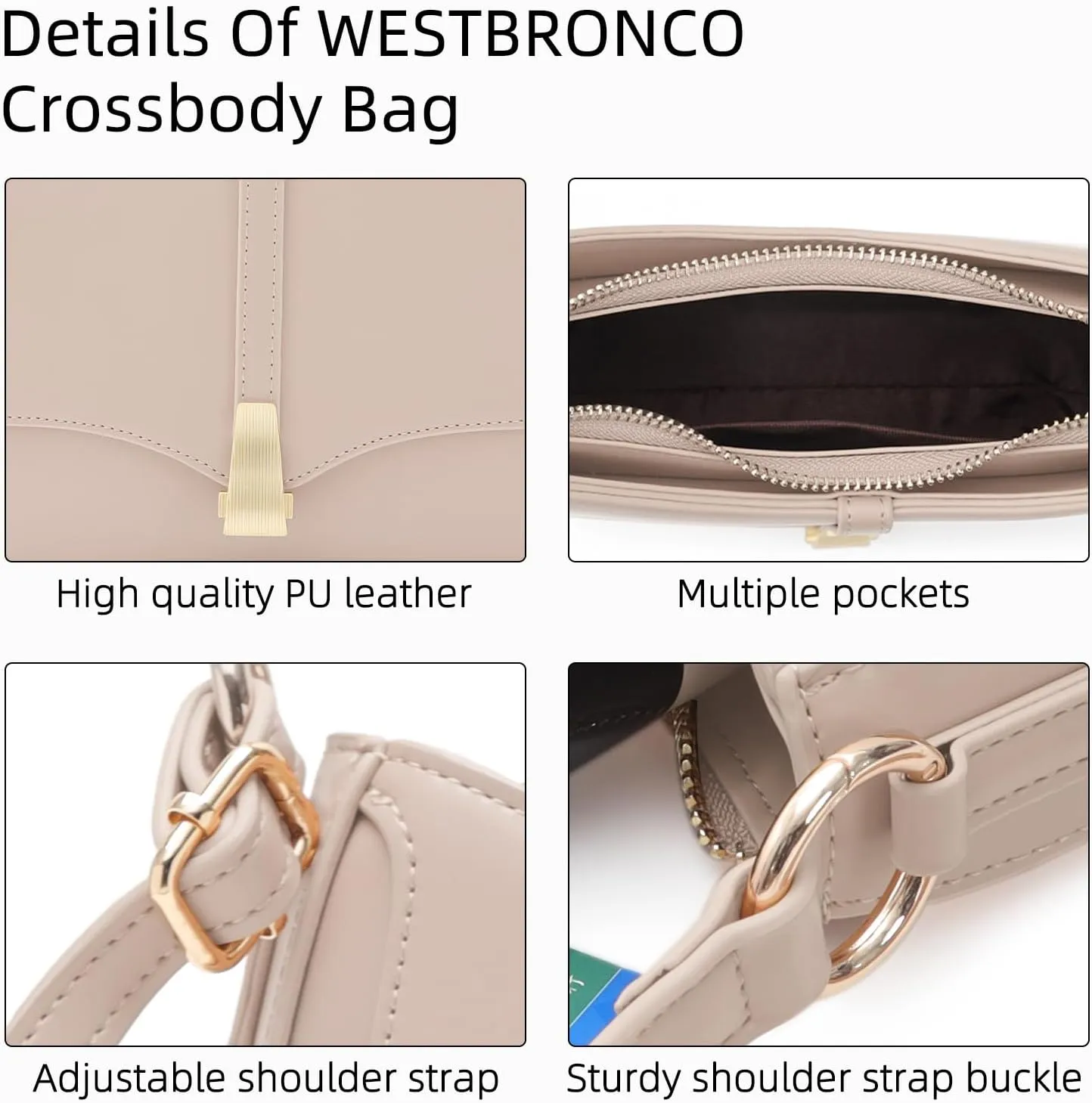 Prettyzys Crescent Shoulder Bag for Women, Vintage Retro Vegan Leather Clutch Tote Handbags Crossbody Bags Handbag for Women