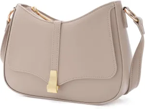 Prettyzys Crescent Shoulder Bag for Women, Vintage Retro Vegan Leather Clutch Tote Handbags Crossbody Bags Handbag for Women