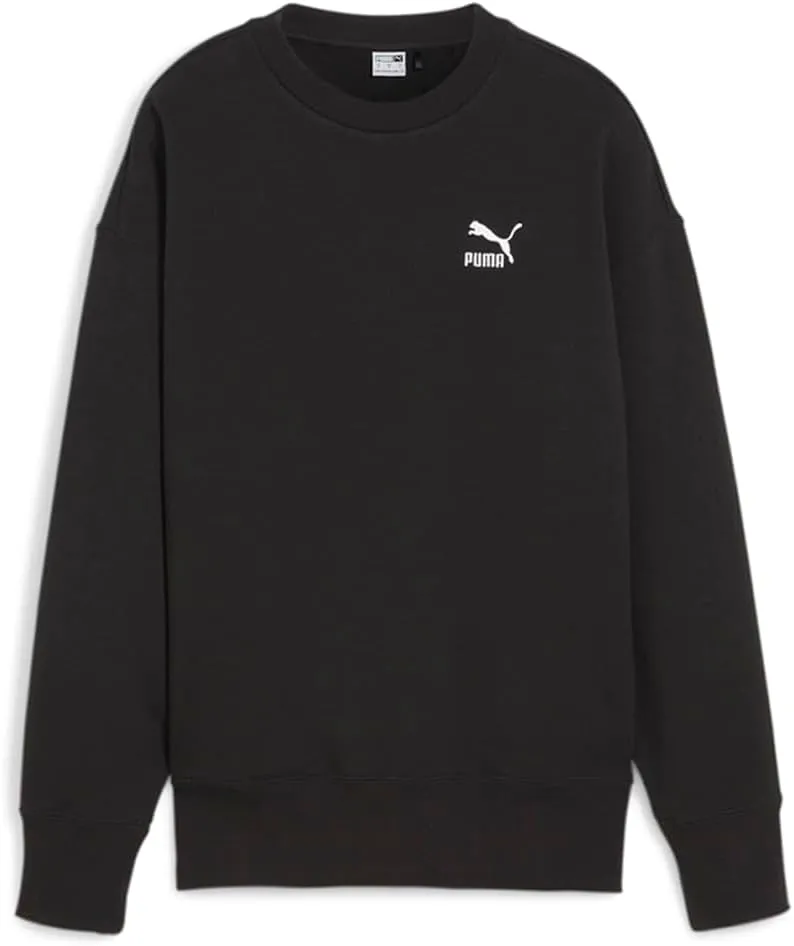 PUMA Womens Better Classics Relaxed Crew Neck Sweatshirt Casual - Black - Size L