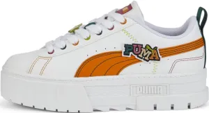 Puma - Womens Mayze Pierced Shoes, Size: 9.5 M US, Color: Puma White/Orange Brick