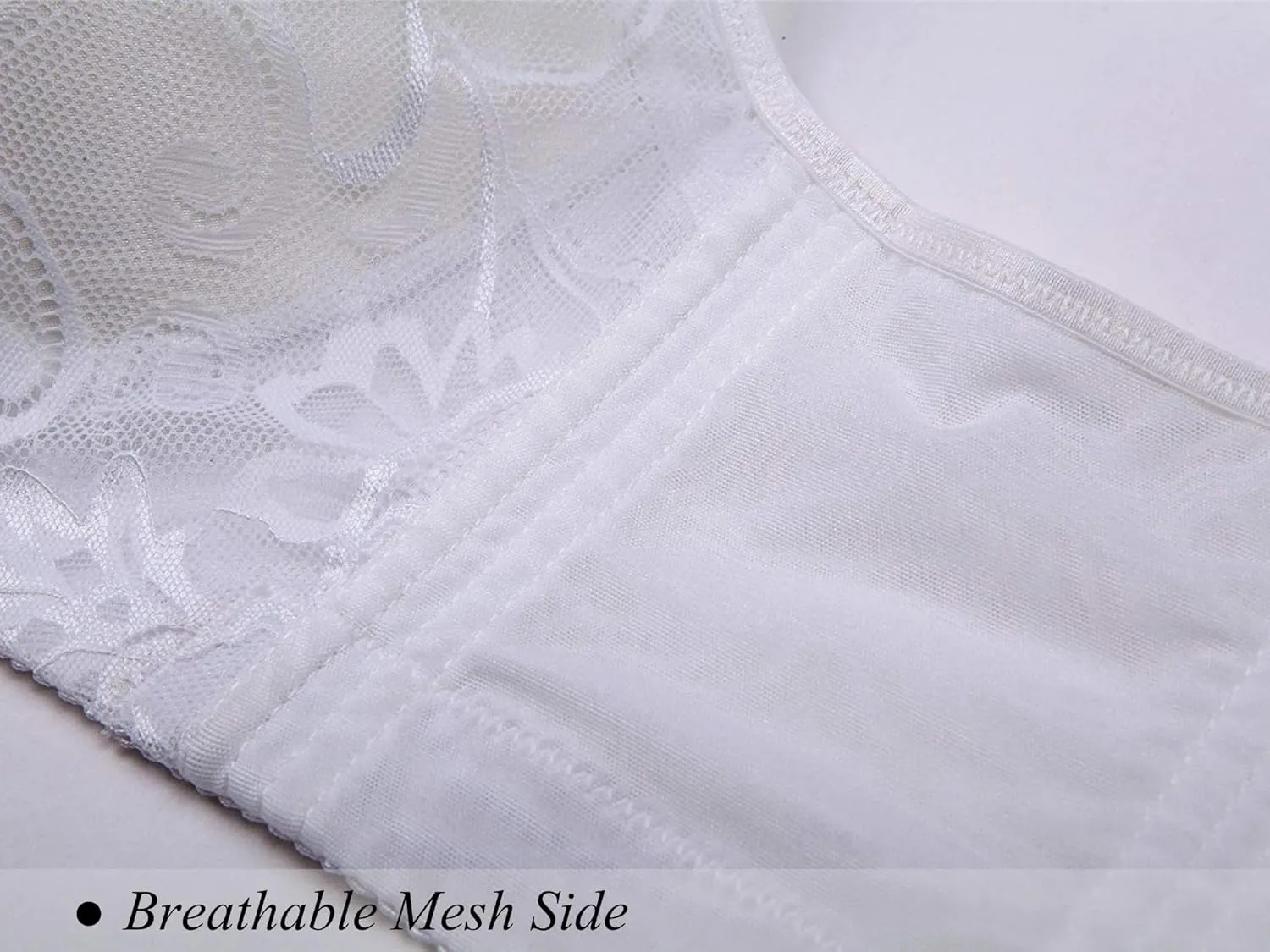 Push Up Bras for Women Plus Size Floral Lace Underwire Soft Cup Everyday Bra