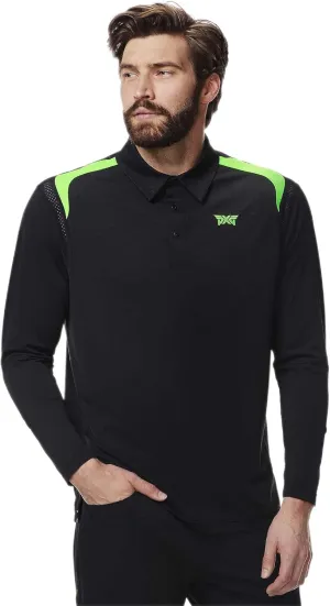 PXG Men's Long Sleeve Airo Lightweight Golf Polo Shirt