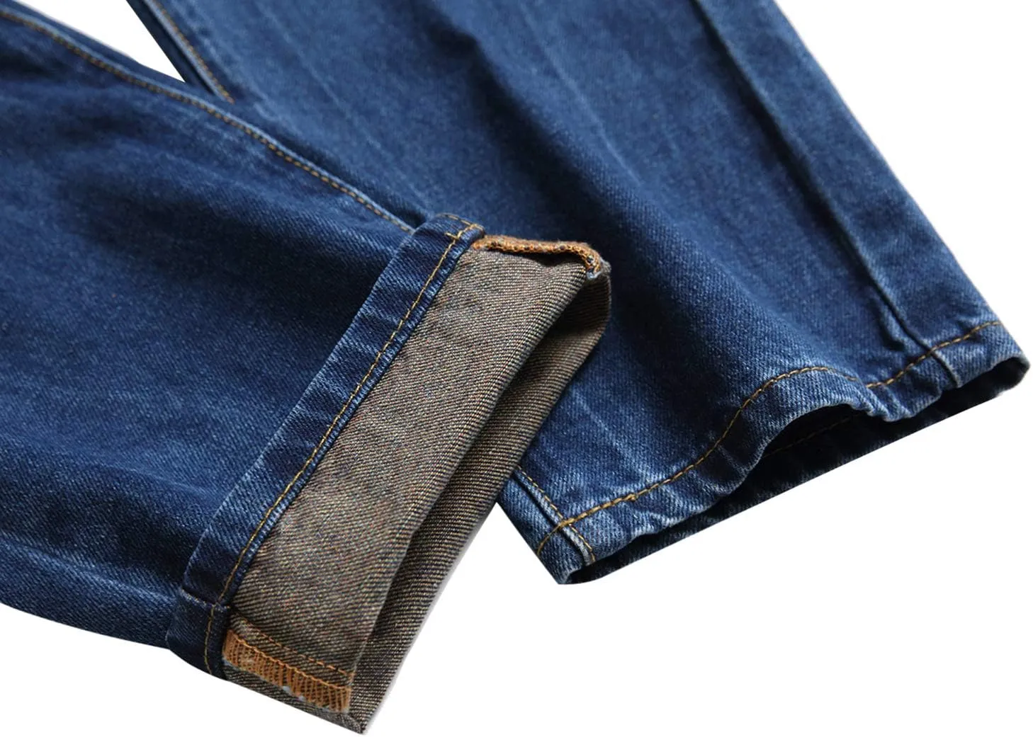 QIMYUM Mens Ripped Jeans, Distressed Destroyed Slim Fit Straight Leg Denim Pants