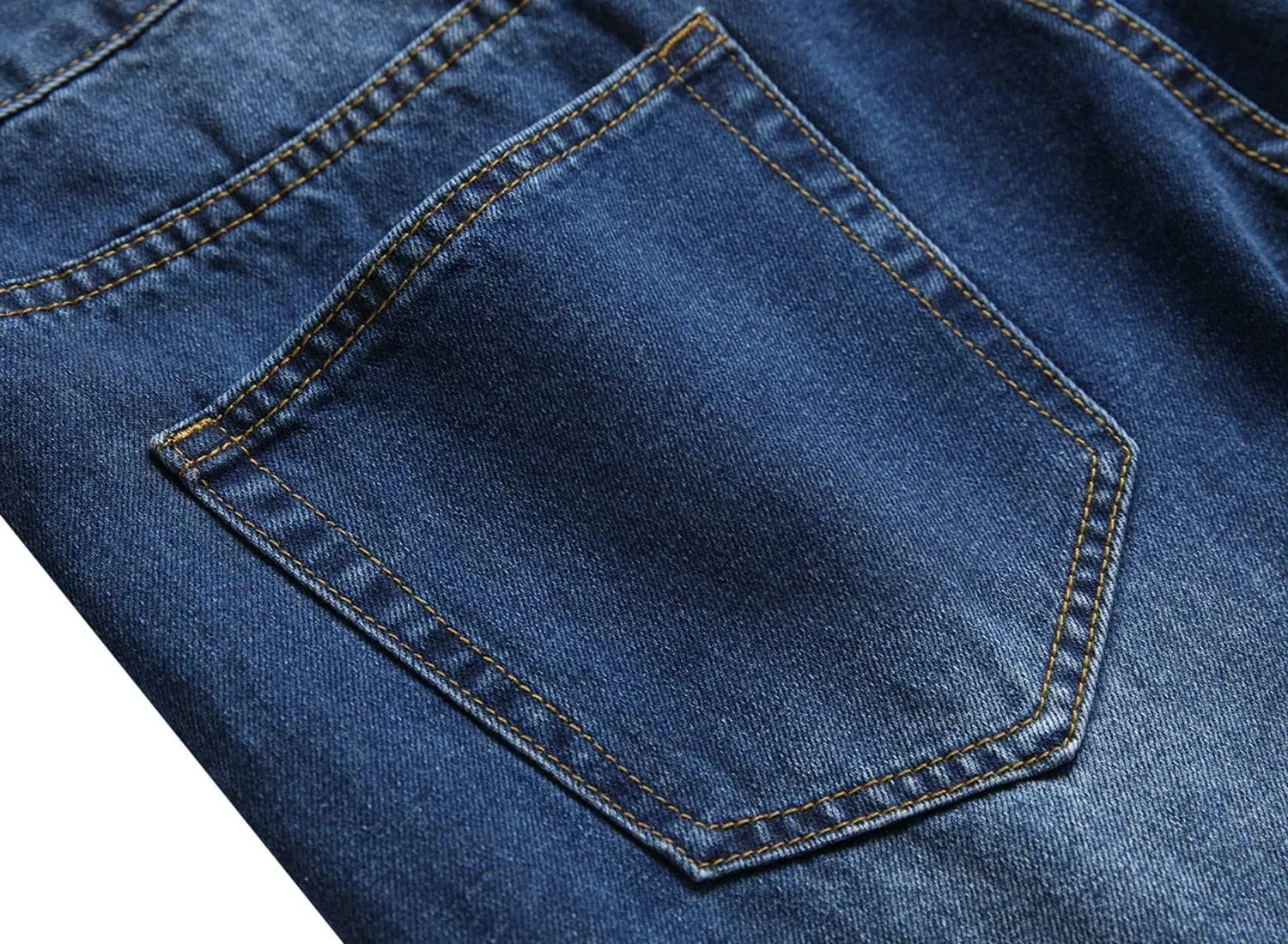 QIMYUM Mens Ripped Jeans, Distressed Destroyed Slim Fit Straight Leg Denim Pants