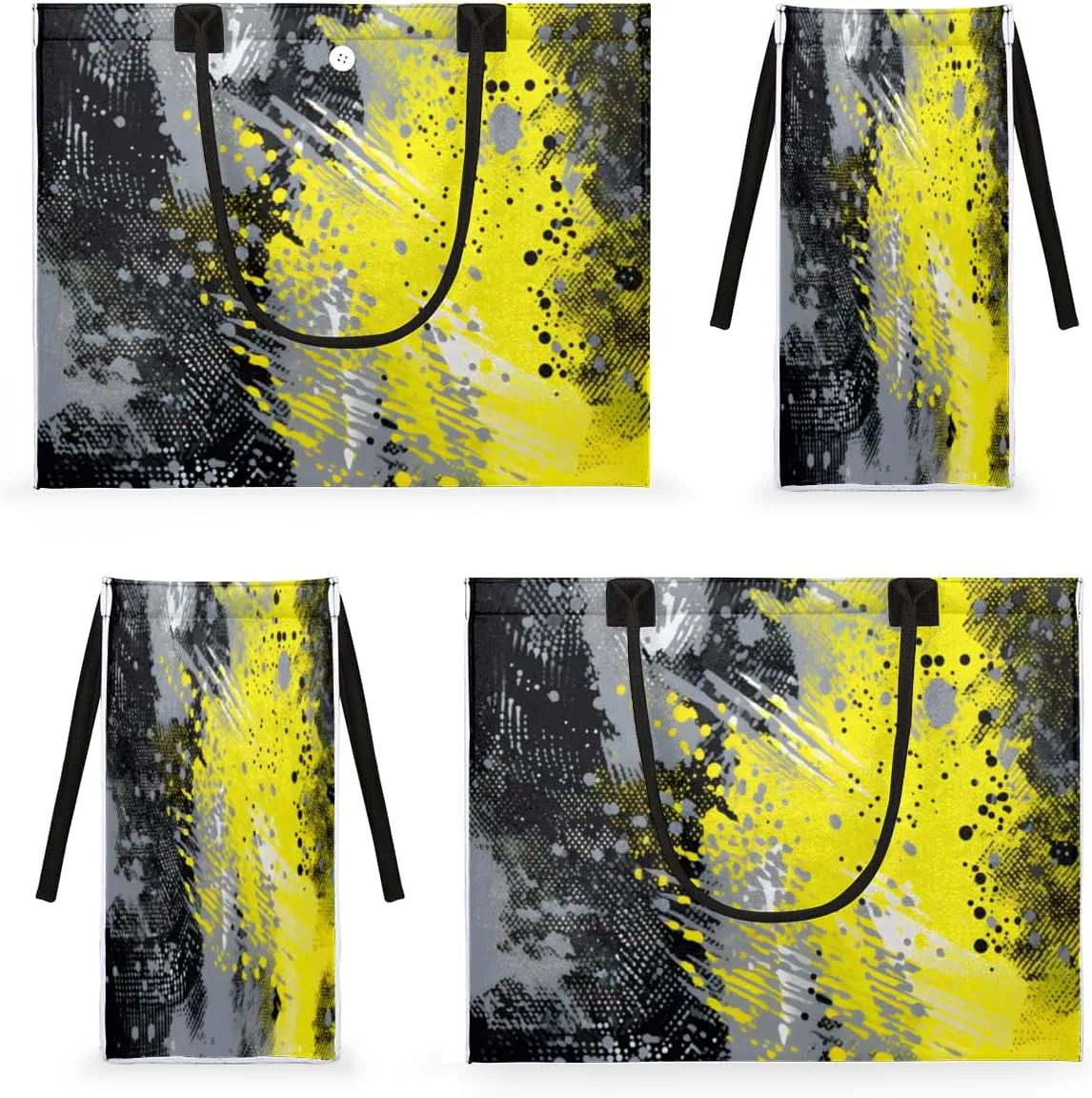 QsirBC Abstraction Art Pattern Tote Bag for Women Shoulder Bags with Pockets Handbags Purses Large Totes