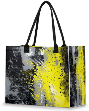 QsirBC Abstraction Art Pattern Tote Bag for Women Shoulder Bags with Pockets Handbags Purses Large Totes