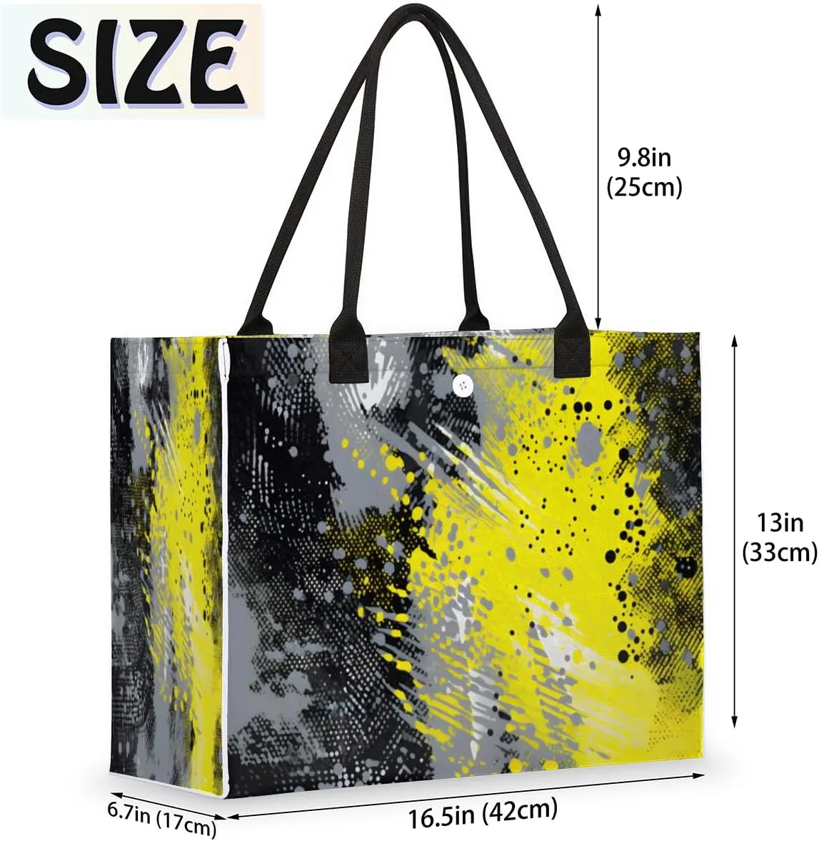 QsirBC Abstraction Art Pattern Tote Bag for Women Shoulder Bags with Pockets Handbags Purses Large Totes
