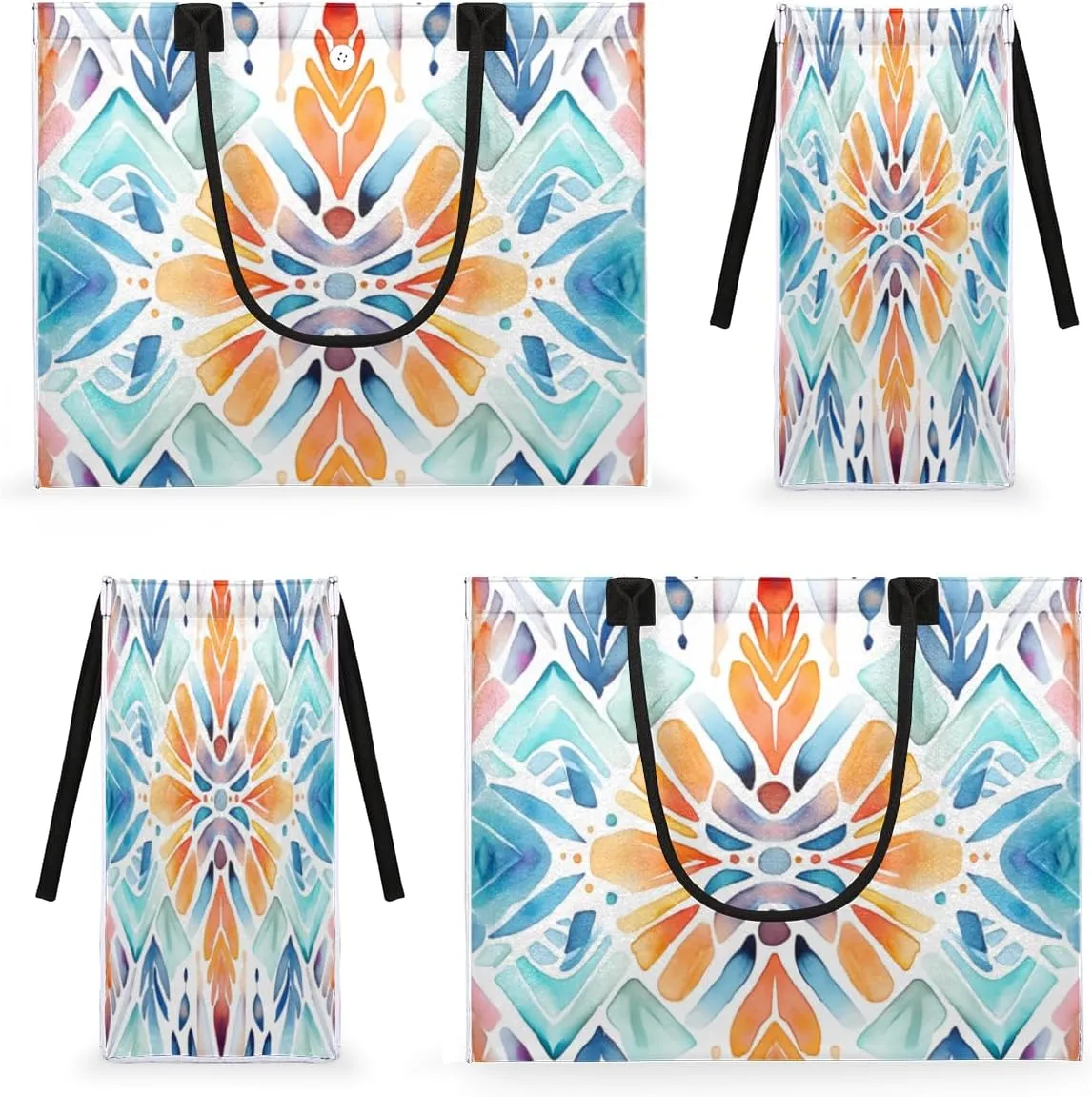 QsirBC Abstraction Design Theme Tote Bag for Women Shoulder Bags with Pockets Handbags Purses Large Totes
