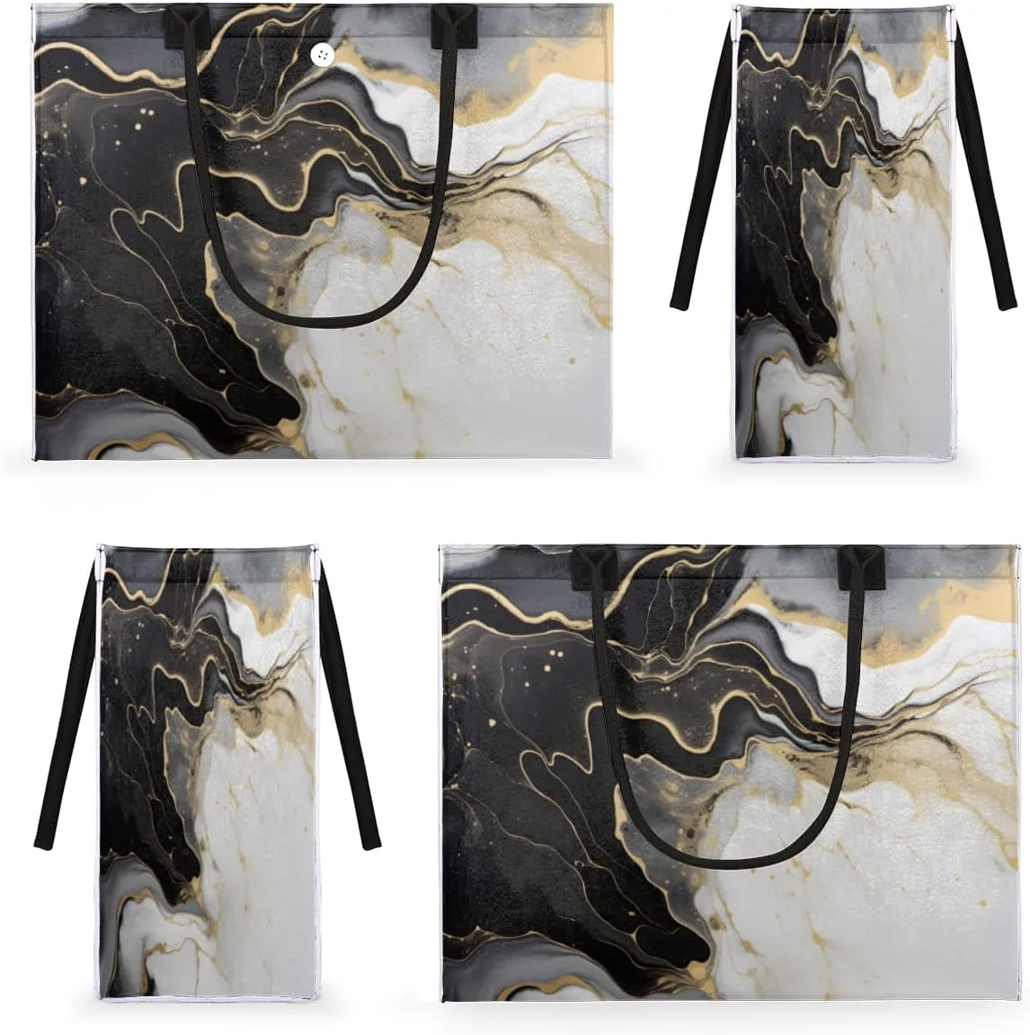 QsirBC Abstractions Decor Pattern Tote Bag for Women Shoulder Bags with Pockets Handbags Purses Large Totes