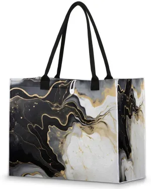 QsirBC Abstractions Decor Pattern Tote Bag for Women Shoulder Bags with Pockets Handbags Purses Large Totes
