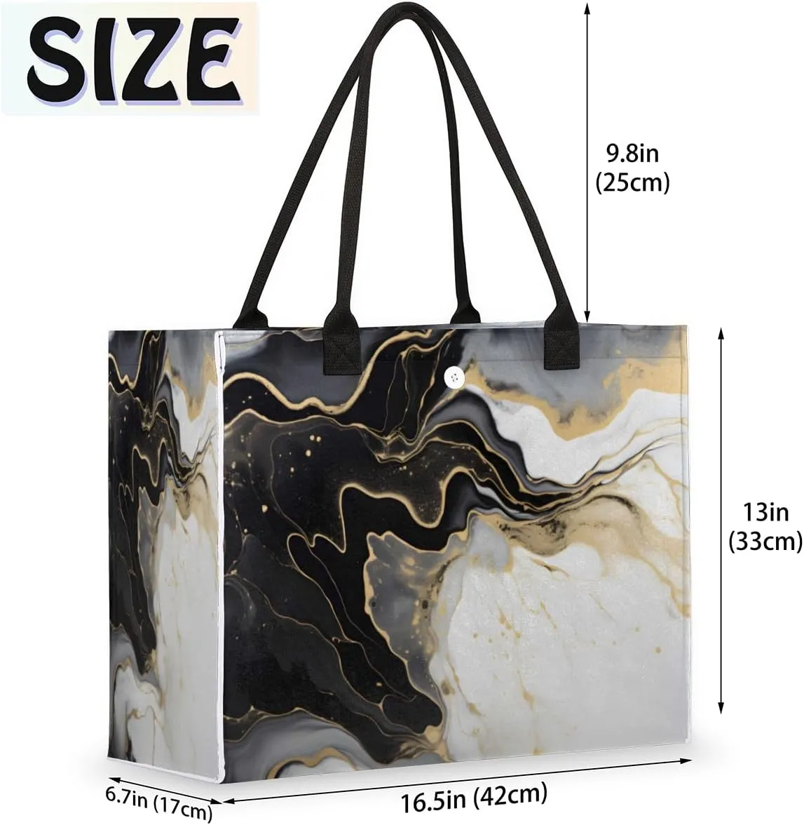 QsirBC Abstractions Decor Pattern Tote Bag for Women Shoulder Bags with Pockets Handbags Purses Large Totes