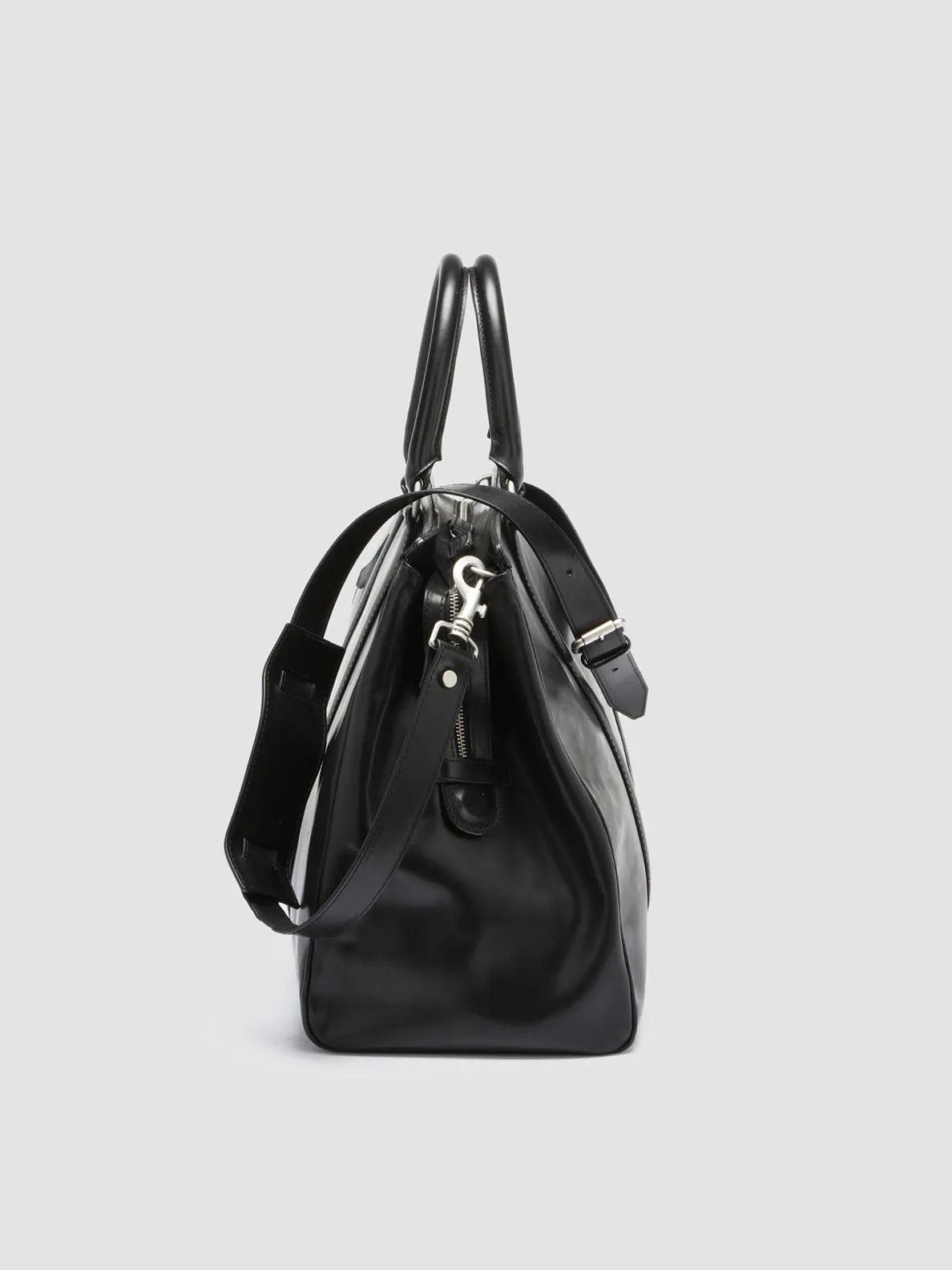 QUENTIN 009 - Black Leather Bag