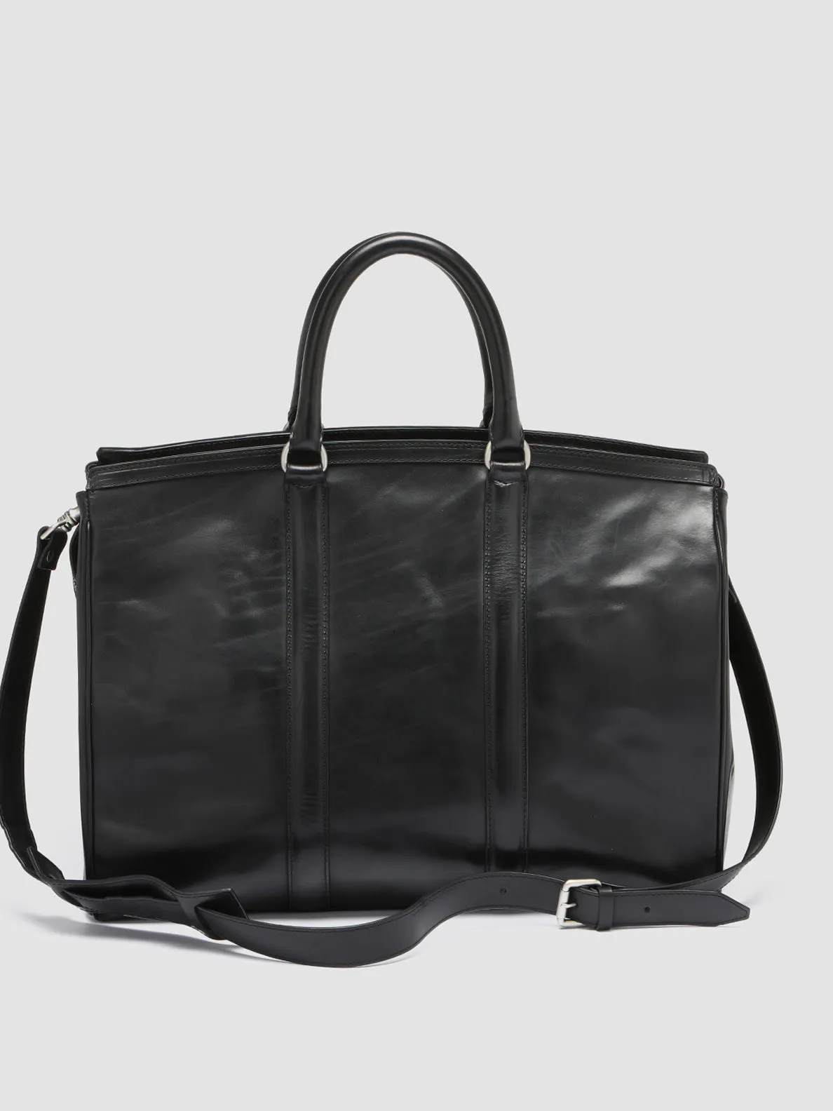 QUENTIN 009 - Black Leather Bag