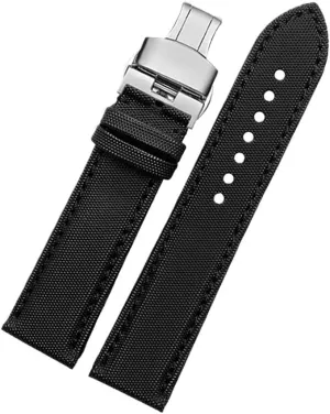 Quick release soft WatchBand Fit for Mido Fit for Seiko Fit for Omega 20mm 21mm 22mm Nylon Leather Watch Strap Diving Men Canvas Bracelet