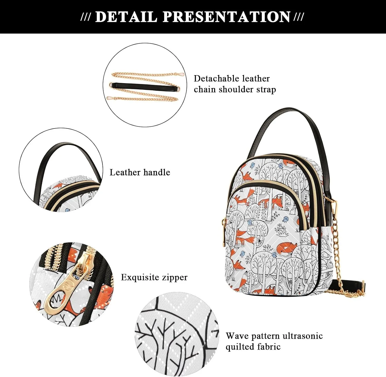 Quilted Crossbody Handbags Cell Phone Shoulder Bag