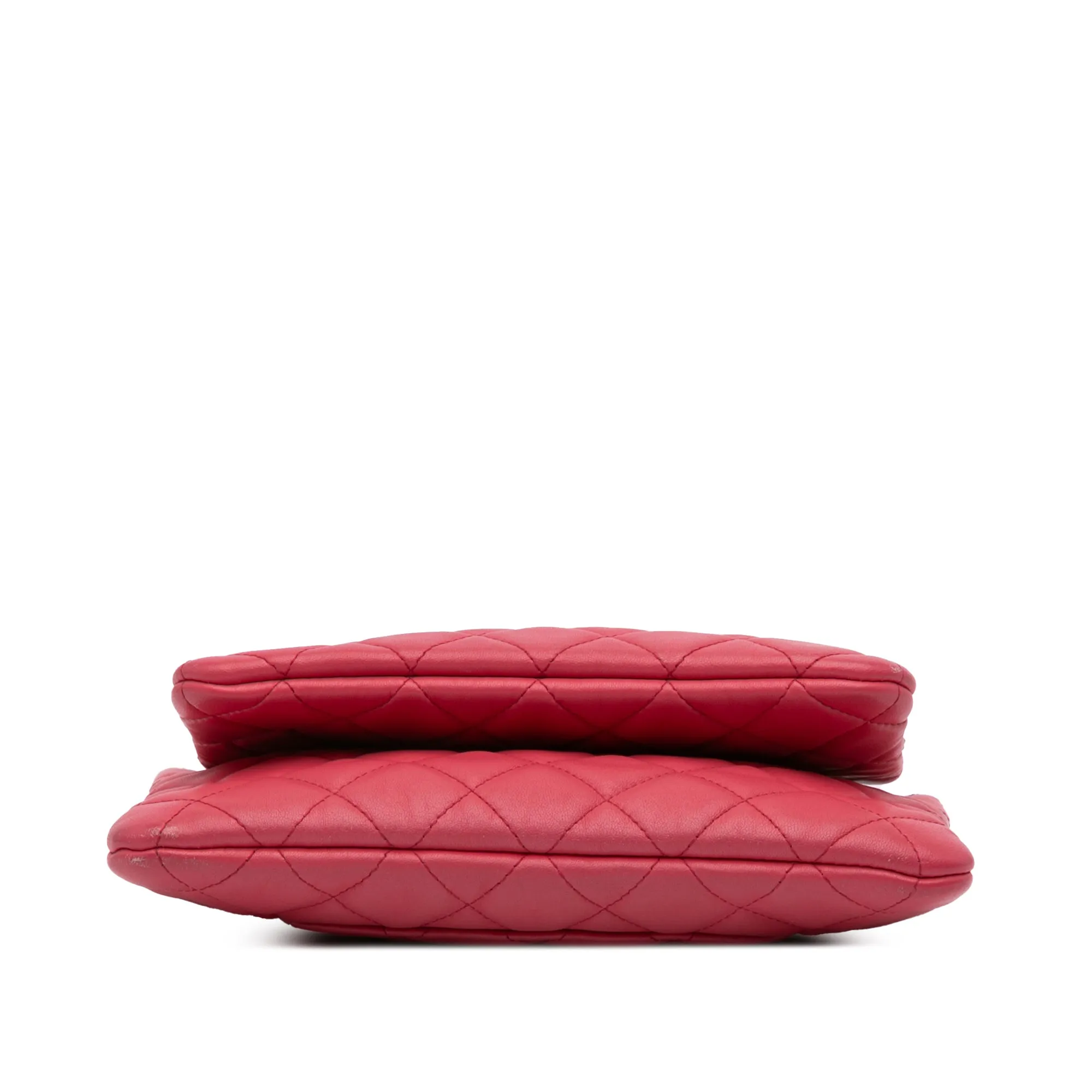 Quilted Lambskin Double Case with Chain