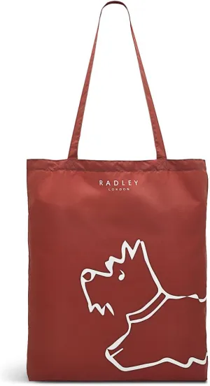 RADLEY London Icon Responsible Reusable Foldaway Tote Bag, Cooper Pink