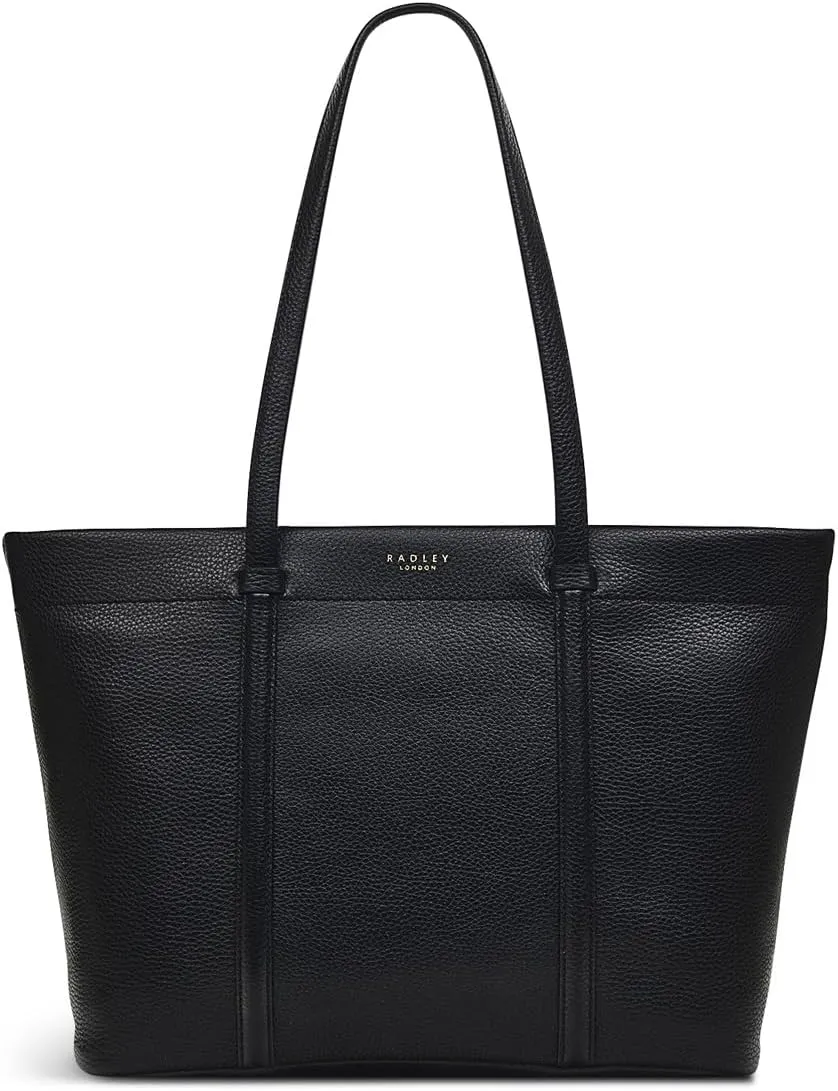 RADLEY London Rivington Women’s Medium Leather Ziptop Tote Bag, Black