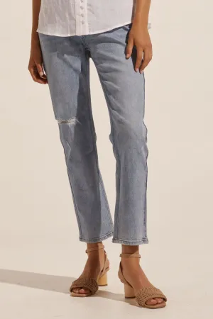 react jean - distressed denim