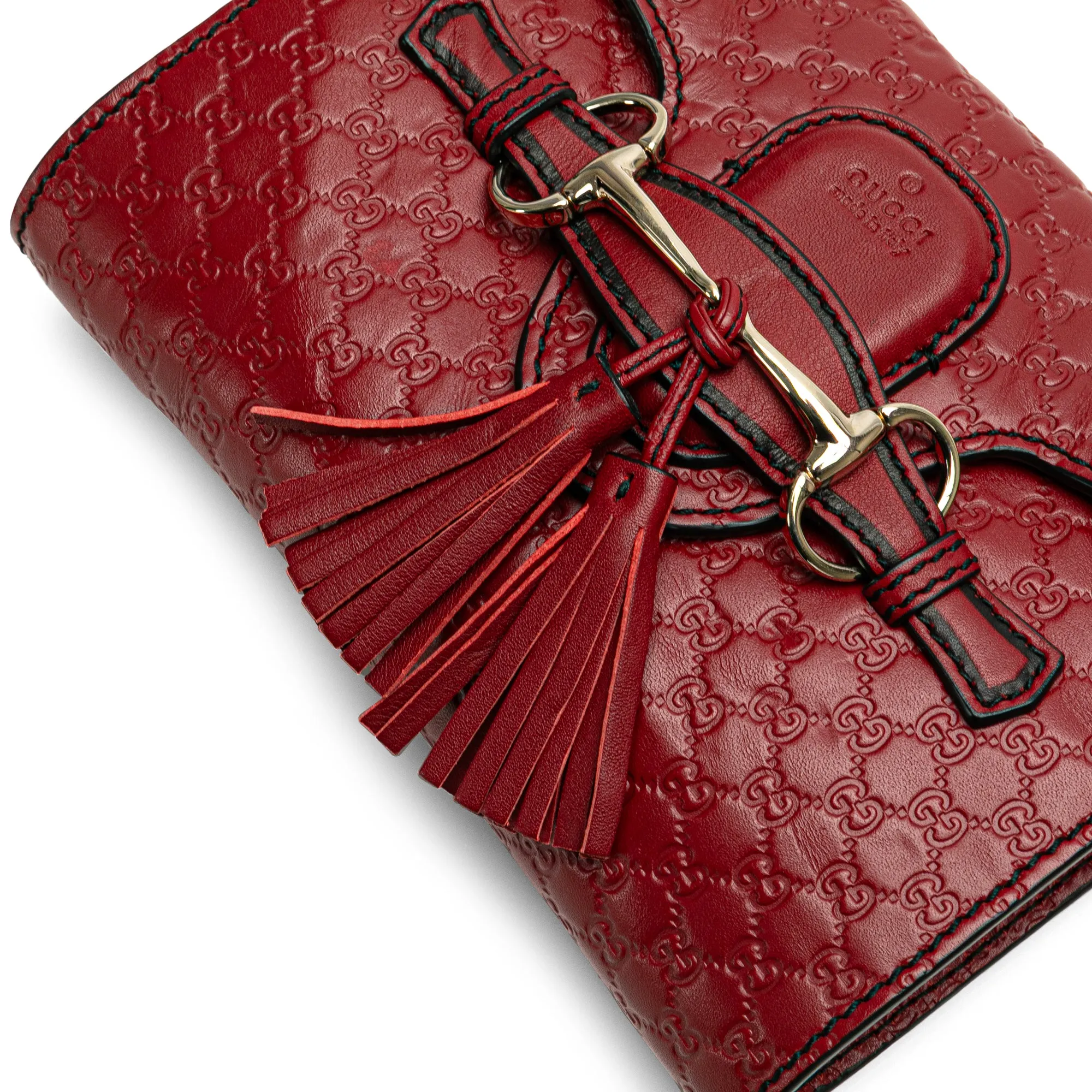 Red Gucci Mini Microguccissima Emily Crossbody
