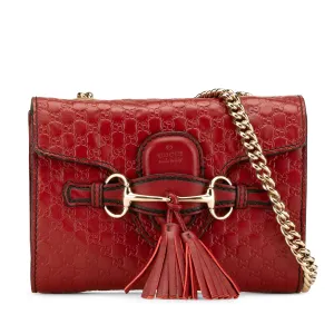 Red Gucci Mini Microguccissima Emily Crossbody