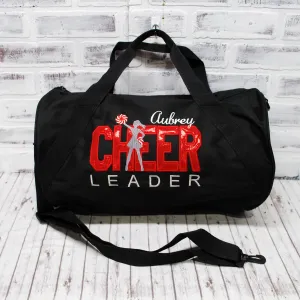 Red Shimmer Personalized Cheer Custom Color Tote or Duffle Bag