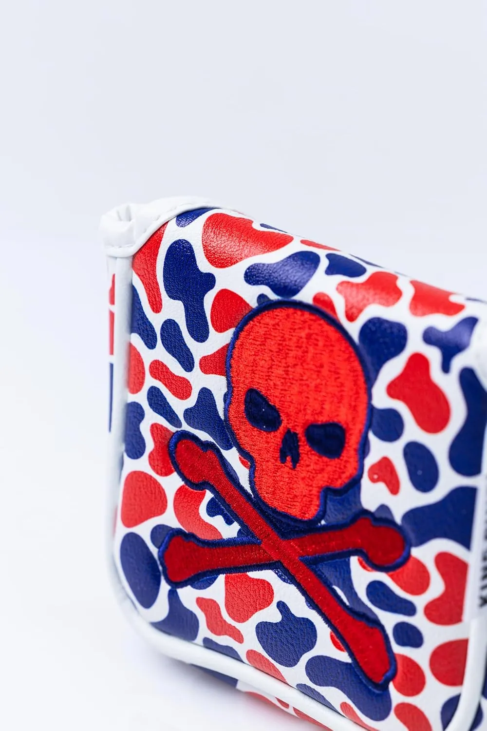 Red White Blue Camo Headcovers - Premium Quality Golf Headcovers. Embroidered Hand-Made Leather, Stylish Golf Club Cover - Customize Your Golf Bag
